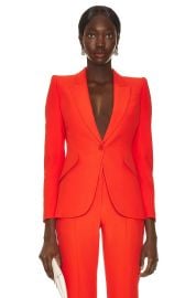 Alexander McQueen One Button Blazer Jacket at Forward